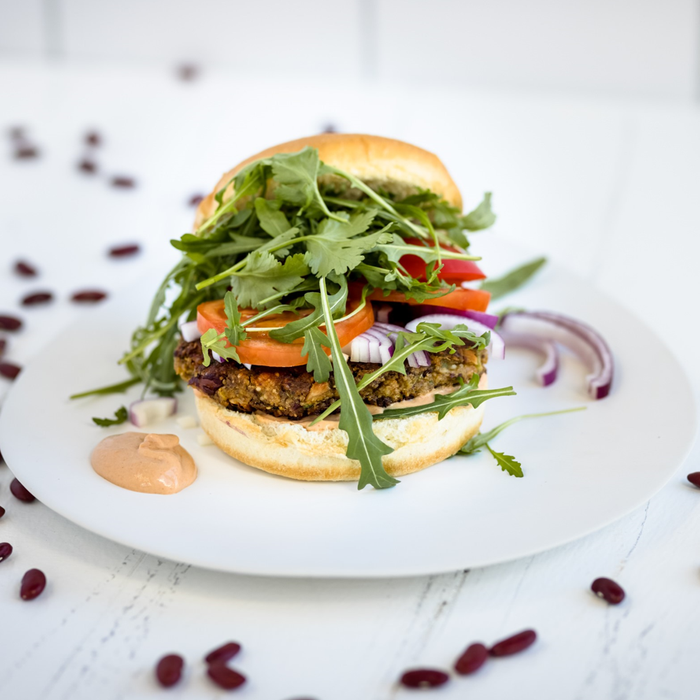 Veggie-Burger mit Cashewnüssen