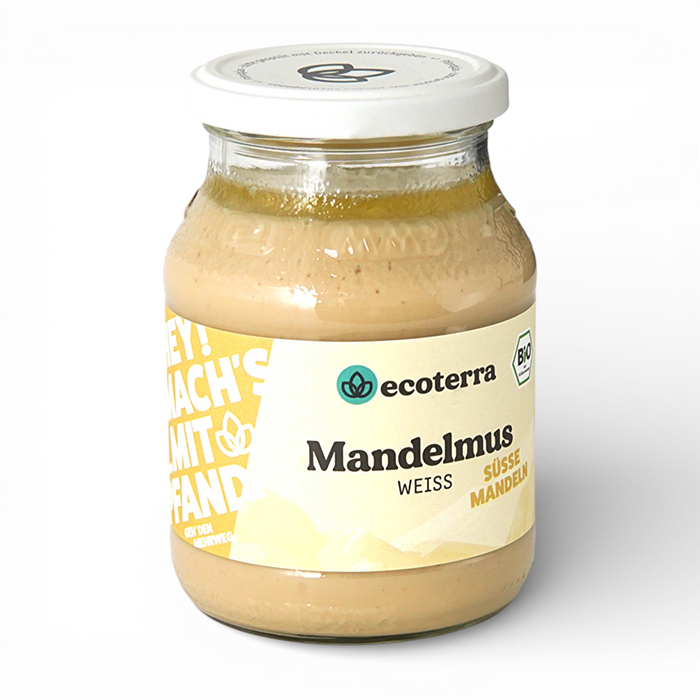 Bio Mandelmus weiß 100% Mandeln (süß) - 500 g | inkl. 15ct Pfand