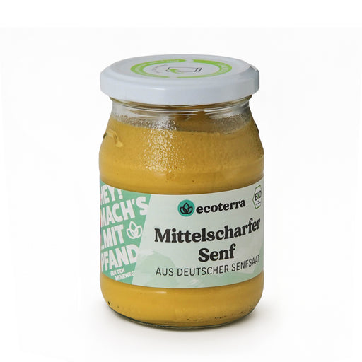 Bio Mittelscharfer Senf aus deutscher Senfsaat - 250 g | inkl. 15ct Pfand