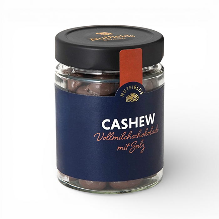 Nutfields Bio Cashewkerne in Vollmilchschokolade mit Salz, fair gehandelt - 150 g