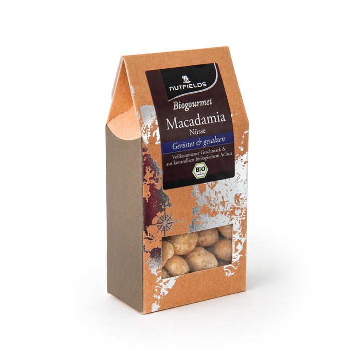 Nutfields Bio Macadamia,  geröstet & gesalzen - 80 g